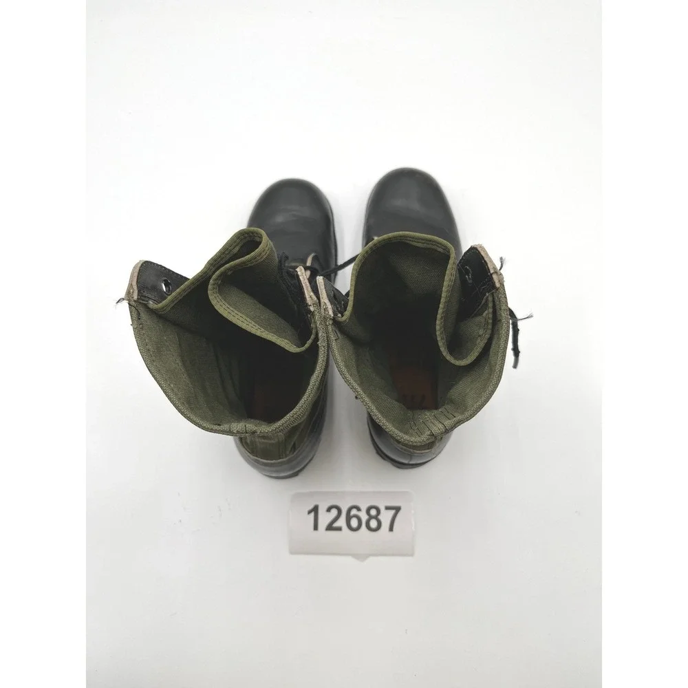 Ro-Search Jungle Boots Mens 7R Black Green Good Vintage Combat Tactical Surplu